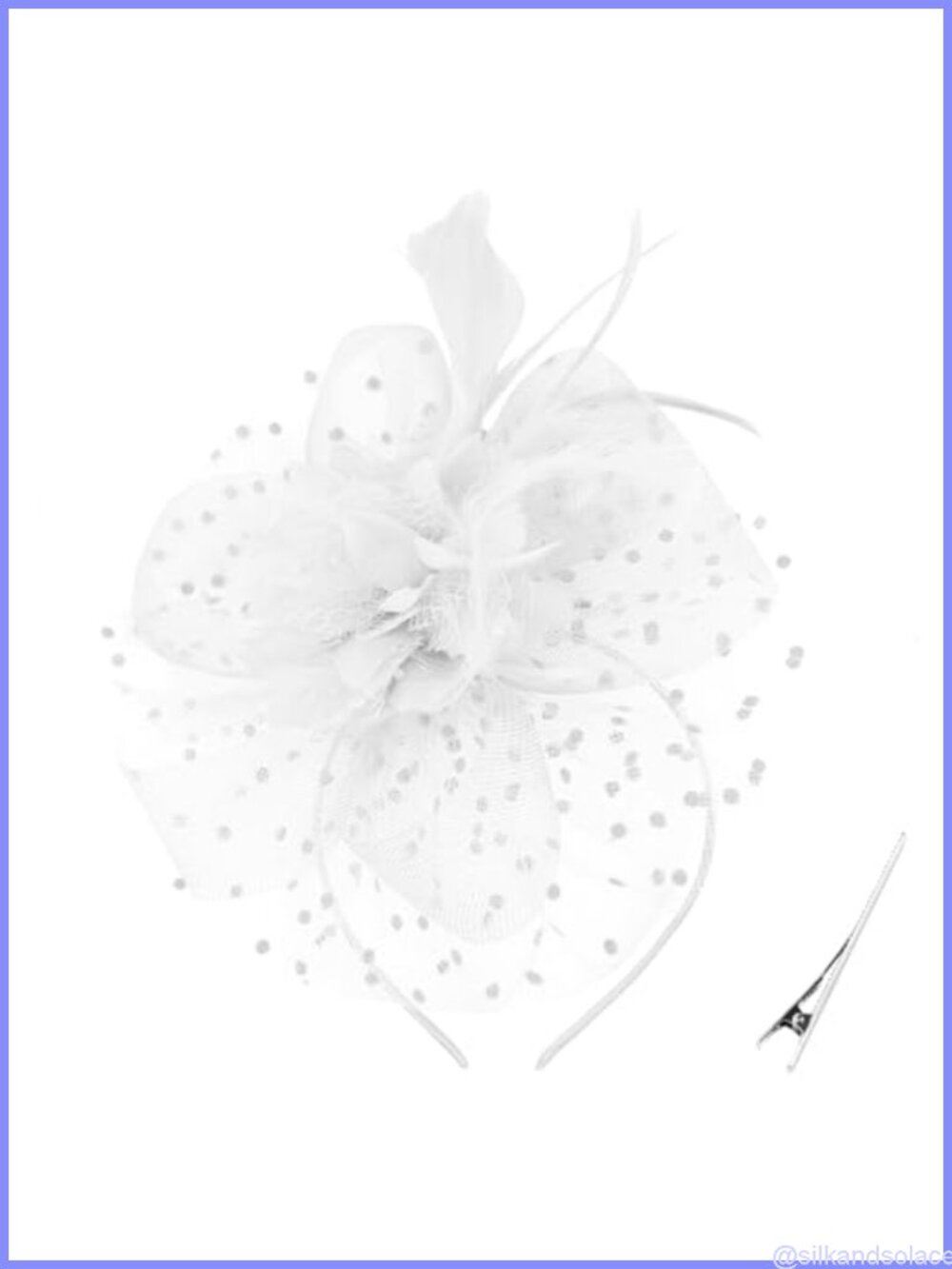 Women Fascinator Hat Floral Feather Headband Clip Tea Party Derby